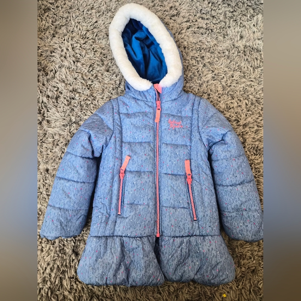 OshKosh B’gosh Girls Blue Winter Puffer Coat Size 4